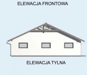 Elewacja projektu G7 szkielet drewniany, garaż trzystanowiskowy - 2