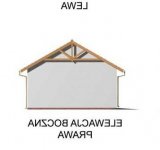 Elewacja projektu G38 szkielet drewniany, garaż trzystanowiskowy z pomieszczeniami gospodarczymi - 4 - wersja lustrzana