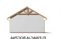 Projekt garażu G38 szkielet drewniany, garaż trzystanowiskowy z pomieszczeniami gospodarczymi - elewacja 4