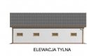 Projekt budynku gospodarczego G38 szkielet drewniany, garaż trzystanowiskowy z pomieszczeniami gospodarczymi - elewacja 2