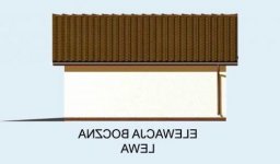 Elewacja projektu G10 szkielet drewniany, garaż jednostanowiskowy - 3 - wersja lustrzana