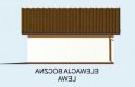 Projekt garażu G10 szkielet drewniany, garaż jednostanowiskowy - elewacja 3