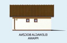 Elewacja projektu G10 szkielet drewniany, garaż jednostanowiskowy - 4 - wersja lustrzana