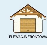 Elewacja projektu G10 szkielet drewniany, garaż jednostanowiskowy - 1