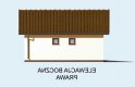 Projekt budynku gospodarczego G10 szkielet drewniany, garaż jednostanowiskowy - elewacja 4