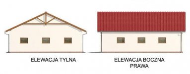 Elewacja projektu G51 szkielet drewniany - 2