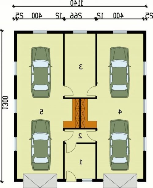 RZUT PRZYZIEMIA G51 szkielet drewniany - wersja lustrzana