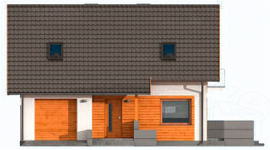 Elewacja projektu KATANIA 2 szkielet drewniany, dom jednorodzinny z poddaszem użytkowym - 1 - wersja lustrzana