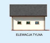 Elewacja projektu G207 szkielet drewniany, garaż jednostanowiskowy - 2