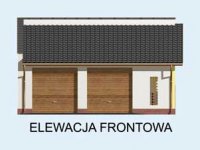 Elewacja projektu G97 szkielet drewniany, garaż dwustanowiskowy - 1