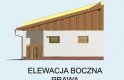 Projekt garażu G97 szkielet drewniany, garaż dwustanowiskowy - elewacja 4