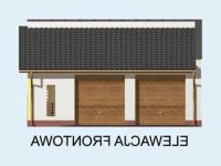 Elewacja projektu G97 szkielet drewniany, garaż dwustanowiskowy - 1 - wersja lustrzana