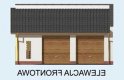 Projekt garażu G97 szkielet drewniany, garaż dwustanowiskowy - elewacja 1