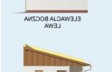Projekt budynku gospodarczego G97 szkielet drewniany, garaż dwustanowiskowy - elewacja 2