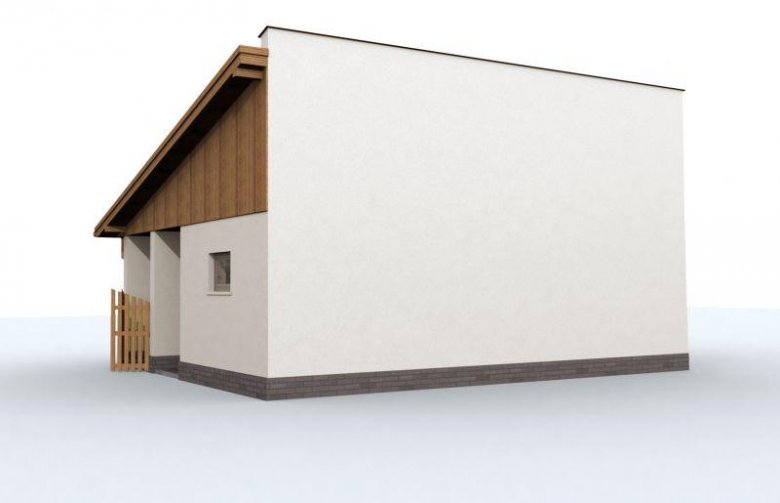 Projekt budynku gospodarczego G97 szkielet drewniany, garaż dwustanowiskowy