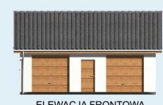 Elewacja projektu G11 szkielet drewniany, garaż dwustanowiskowy - 1