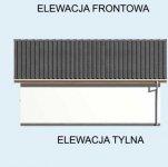 Elewacja projektu G11 szkielet drewniany, garaż dwustanowiskowy - 2