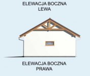 Elewacja projektu G11 szkielet drewniany, garaż dwustanowiskowy - 4