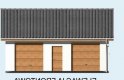 Projekt budynku gospodarczego G11 szkielet drewniany, garaż dwustanowiskowy - elewacja 1