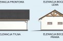 Projekt budynku gospodarczego G17 szkielet drewniany, trzystanowiskowy - elewacja 2