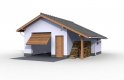 Projekt garażu G21 szkielet drewniany, garaż jednostanowiskowy - wizualizacja 2