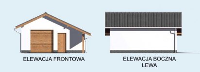 Elewacja projektu G21 szkielet drewniany, jednostanowiskowy - 1