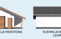 Projekt budynku gospodarczego G21 szkielet drewniany, jednostanowiskowy - elewacja 1