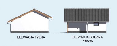 Elewacja projektu G21 szkielet drewniany, jednostanowiskowy - 2