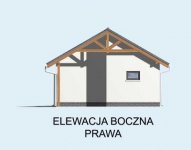 Elewacja projektu G22 szkielet drewniany, garaż dwustanowiskowy - 4