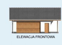 Elewacja projektu G22 szkielet drewniany, garaż dwustanowiskowy - 1