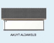 Elewacja projektu G22 szkielet drewniany, garaż dwustanowiskowy - 2 - wersja lustrzana