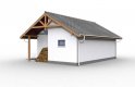 Projekt budynku gospodarczego G22 szkielet drewniany, garaż dwustanowiskowy - wizualizacja 1