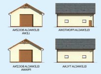 Elewacja projektu G228B  - 1 - wersja lustrzana