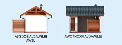 Elewacja projektu G331 - 1 - wersja lustrzana