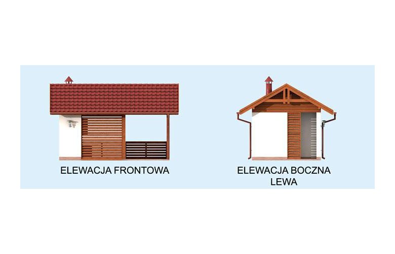 Projekt budynku gospodarczego G332 - elewacja 1