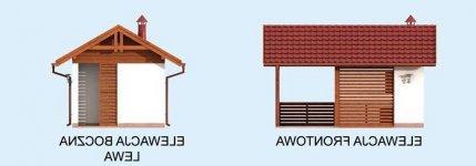 Elewacja projektu G332 - 1 - wersja lustrzana