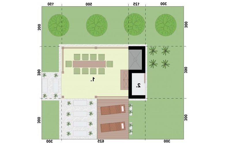 Projekt budynku gospodarczego G332 - rzut