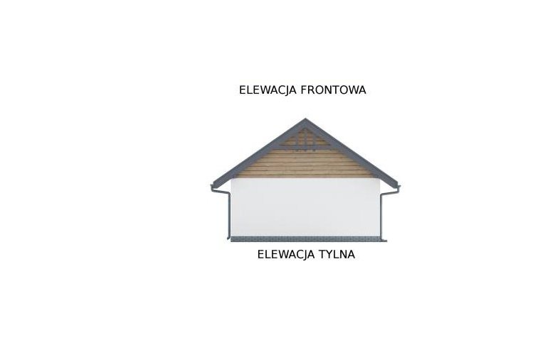 Projekt garażu G330A - elewacja 2