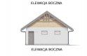 Projekt budynku gospodarczego G330C - elewacja 4