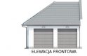 Projekt garażu G330F - elewacja 1