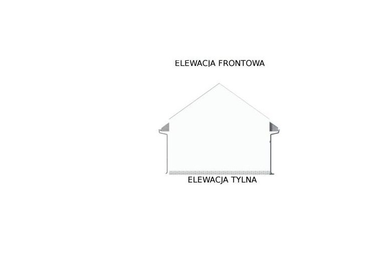 Projekt garażu G330G - elewacja 2