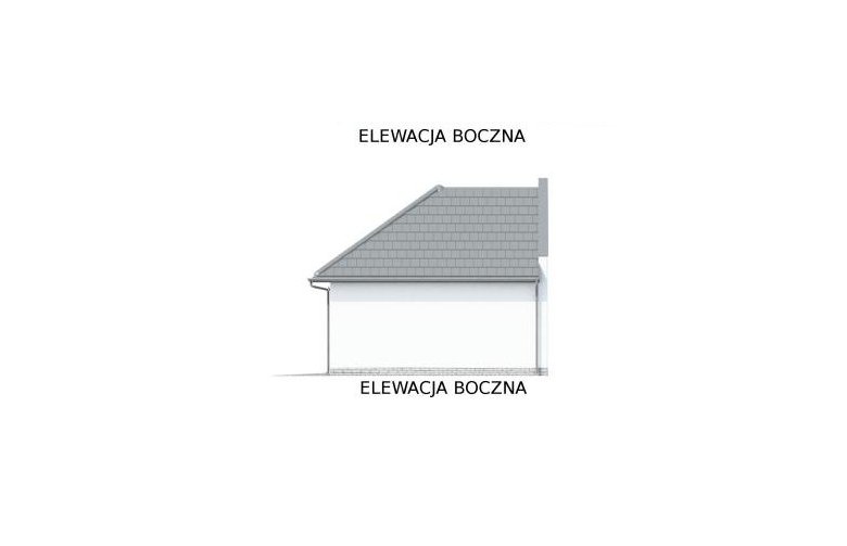 Projekt budynku gospodarczego G330G - elewacja 4