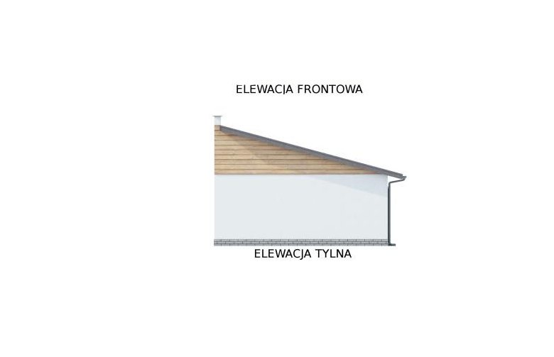 Projekt budynku gospodarczego G330H - elewacja 2