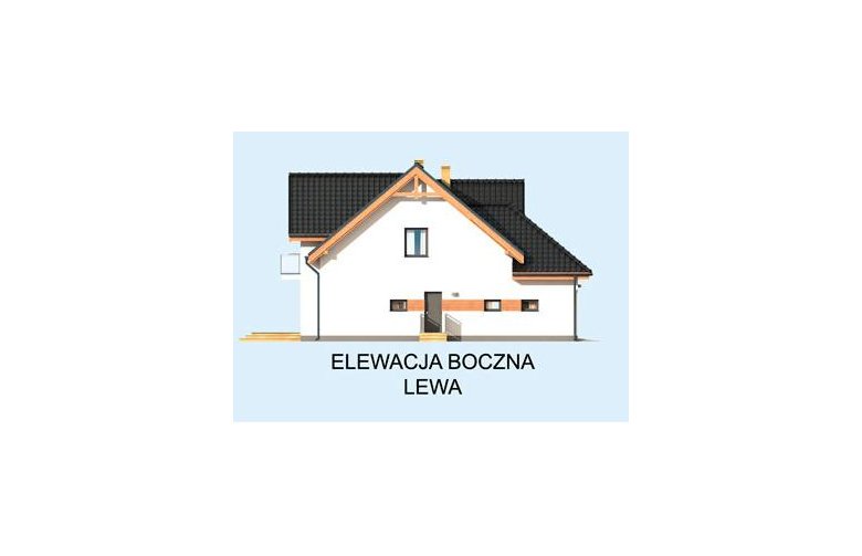 Projekt domu z poddaszem LIZBONA - elewacja 2