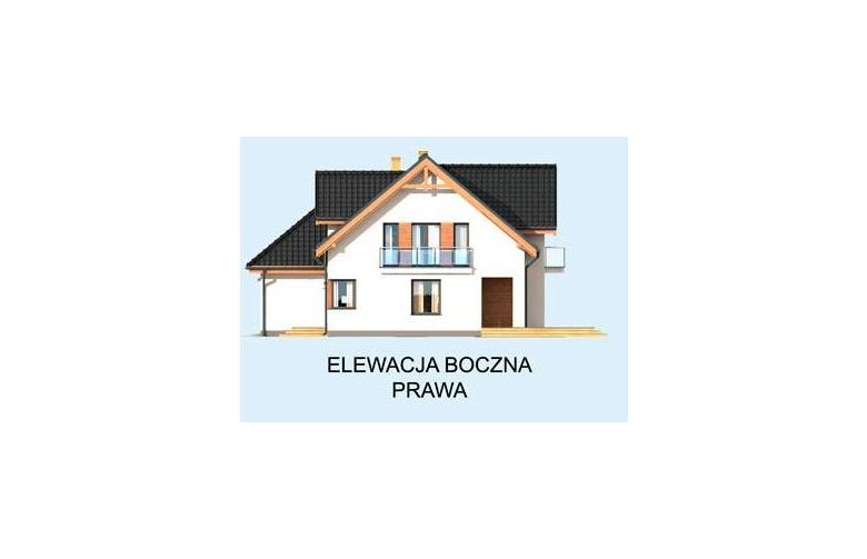 Projekt domu z poddaszem LIZBONA - elewacja 3