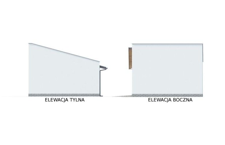 Projekt garażu G330I - elewacja 2