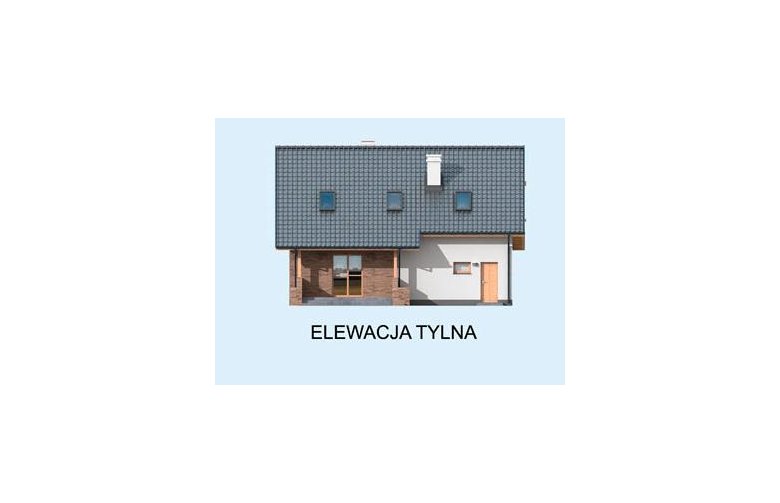 Projekt domu jednorodzinnego LAMIA 4 - elewacja 3