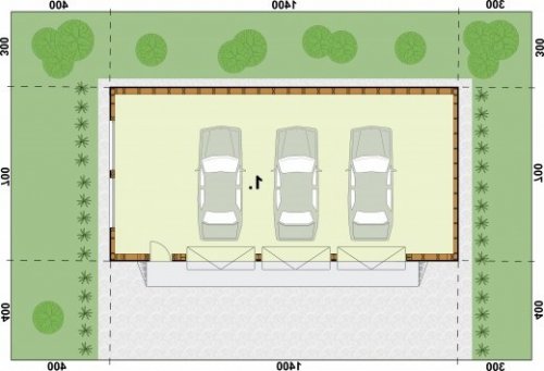 RZUT PRZYZIEMIA G270 szkielet drewniany - wersja lustrzana