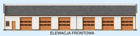 Elewacja projektu G271 szkielet drewniany sześciostanowiskowy - 1