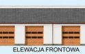 Projekt garażu G271 szkielet drewniany sześciostanowiskowy - elewacja 1